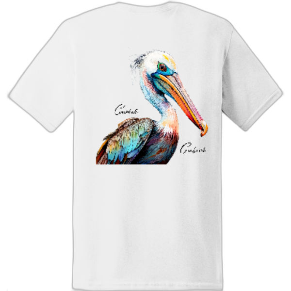 Colorful Pelican - Gildan® - Heavy Cotton™ 100% Cotton T-Shirt.  5000