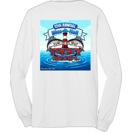 Trout Brawl 2025 Gildan® - Ultra Cotton® 100% US Cotton Long Sleeve T-Shirt with Pocket.  2410
