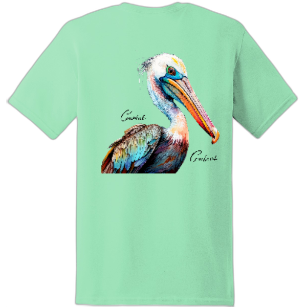 Colorful Pelican - Gildan® - Heavy Cotton™ 100% Cotton T-Shirt.  5000