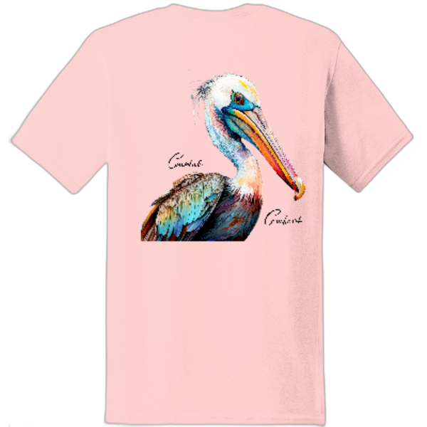 Colorful Pelican - Gildan® - Heavy Cotton™ 100% Cotton T-Shirt.  5000