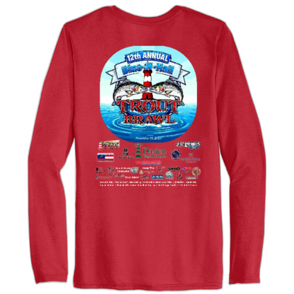 Trout Brawl 2025 Gildan Performance® Long Sleeve T-Shirt. 42400 Red