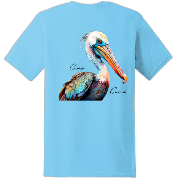 Colorful Pelican - Gildan® - Heavy Cotton™ 100% Cotton T-Shirt.  5000